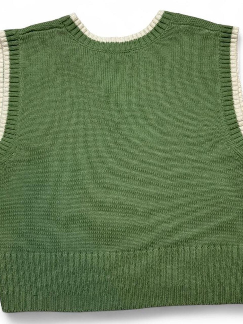 Love Tree Green Floral V Neck Sweater Vest Womens Size Small - Picture 3 of 5
